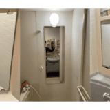 福岡県久留米市の浴室鏡交換事例「サビ･白い曇り汚れが取れないお風呂場の鏡を交換したい」