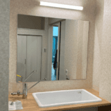 福岡県宗像市の新築住宅に鏡を取り付けた事例「洗面台に鏡をつけたい」