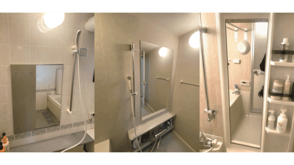 福岡県春日市の浴室鏡交換事例「サビた鏡を防湿鏡に交換したい･お風呂場の鏡をサイズアップしたい」