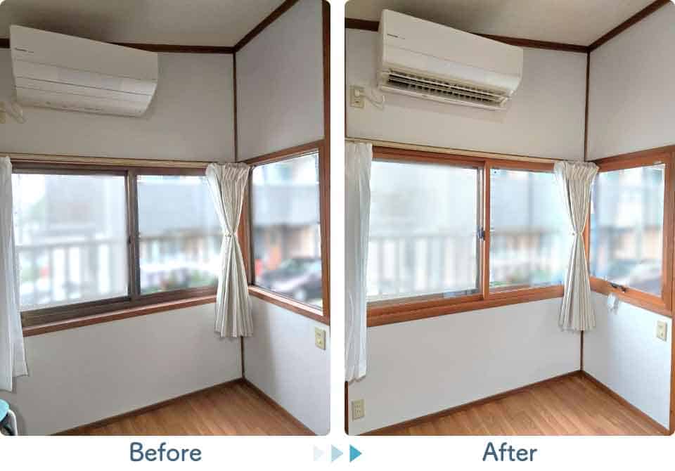 福岡県久留米市Y様内窓リフォームリビングビフォーアフター